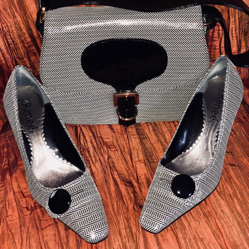 J Renee Shoes W/ Matching Shoulder Bag